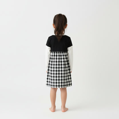 Long Sleeve T-Shirt Dress in Cotton-Spandex Jersey