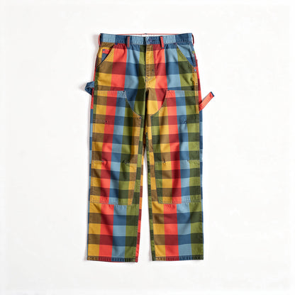 Classic Gingham Unisex Carpenter Pants