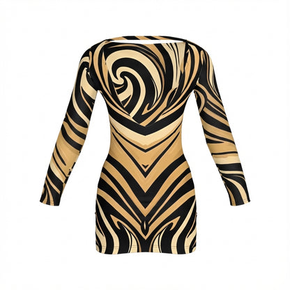 Solei Sccop Back Bodycon Dress (Baz'l Couture)