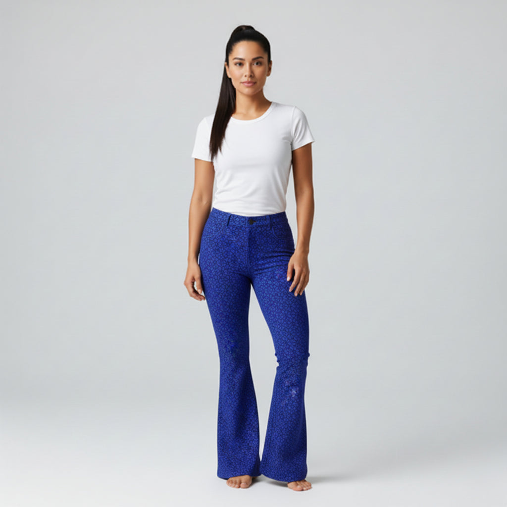 Dazey Print Bellbottoms