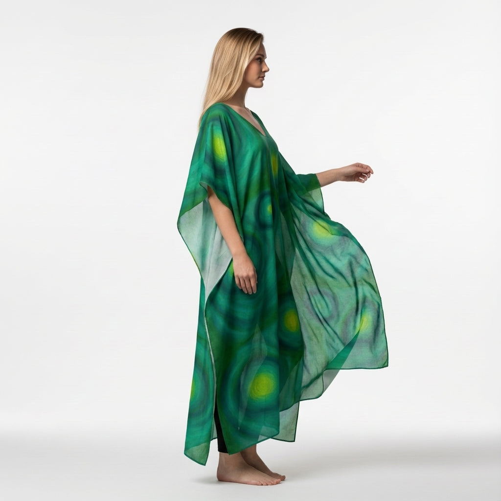 Caftan Crystal Child in Lightweight Organic Cotton Voile