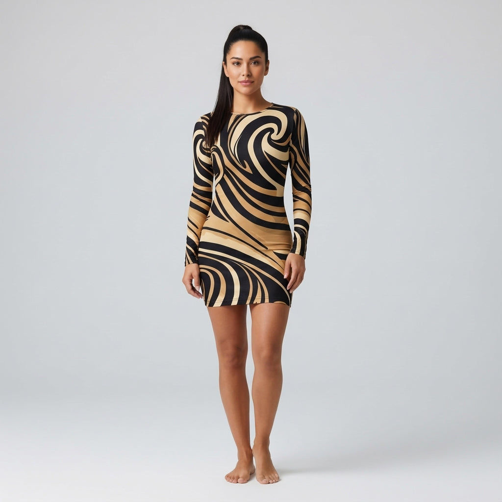 Solei Sccop Back Bodycon Dress (Baz'l Couture)