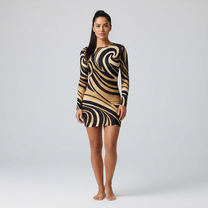 Solei Sccop Back Bodycon Dress (Baz'l Couture)