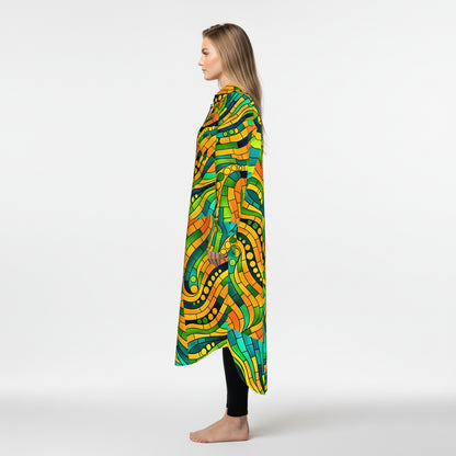 Long Sleeve Shirt Dress Mosaic 11