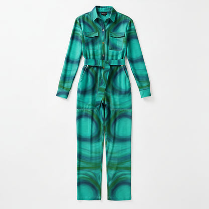 Lightweight Button Front Jumpsuit Indigo Child