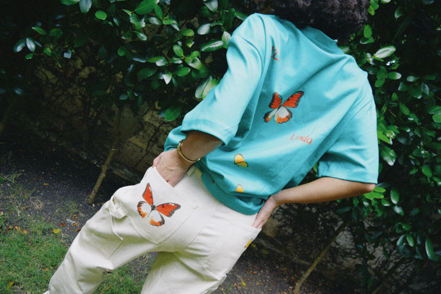 men's boxy double front pant - unisex low waist pants  in Stretch Organic Cotton Twill