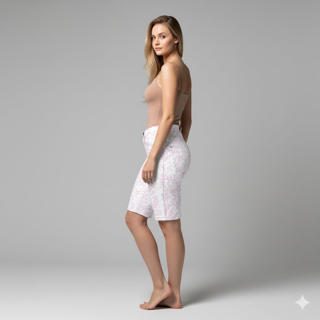 Shoosty Pink Slim Jeans Shorts