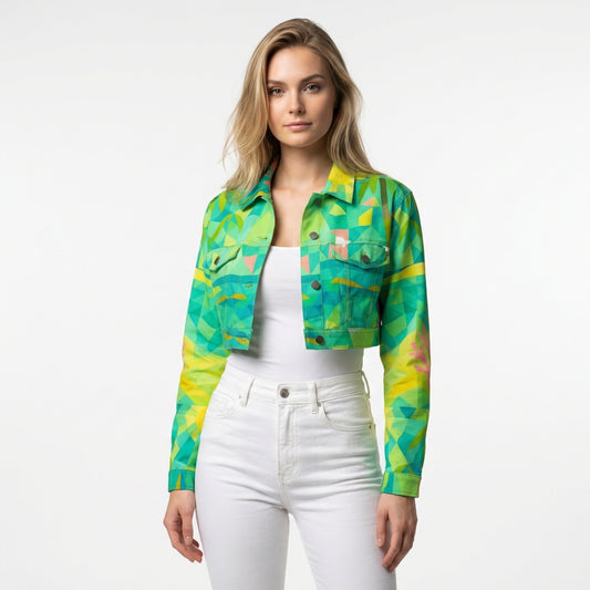 Cropped Jean Cotton Jacket Sunny Beach