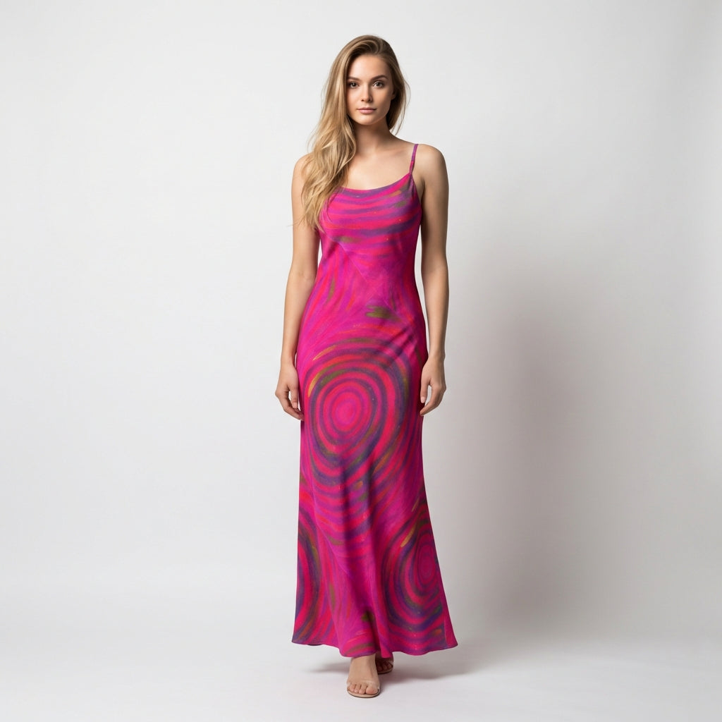 Bias Slip Dress Hot Pink Dream