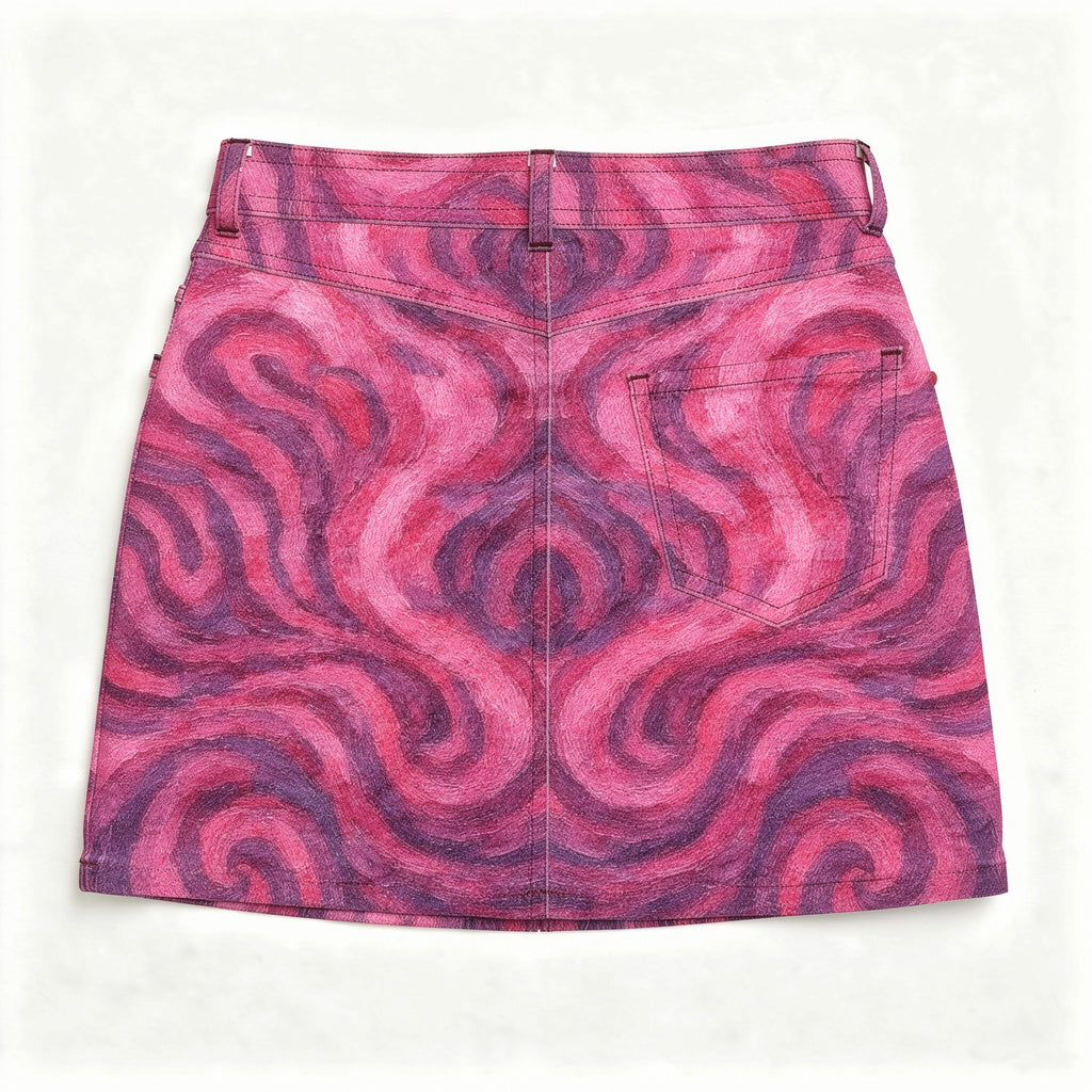 Denim Mini Skirt Purple Storm