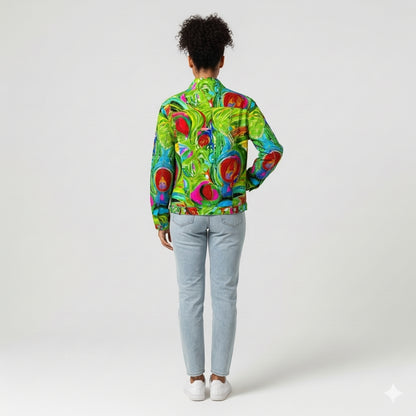 Demin Jacket Pink Water Lilies Jean Jacket