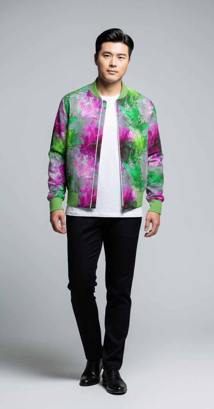 Alejandro Jacket – Zip Up Bomber in Midweight Tencel Dobby
