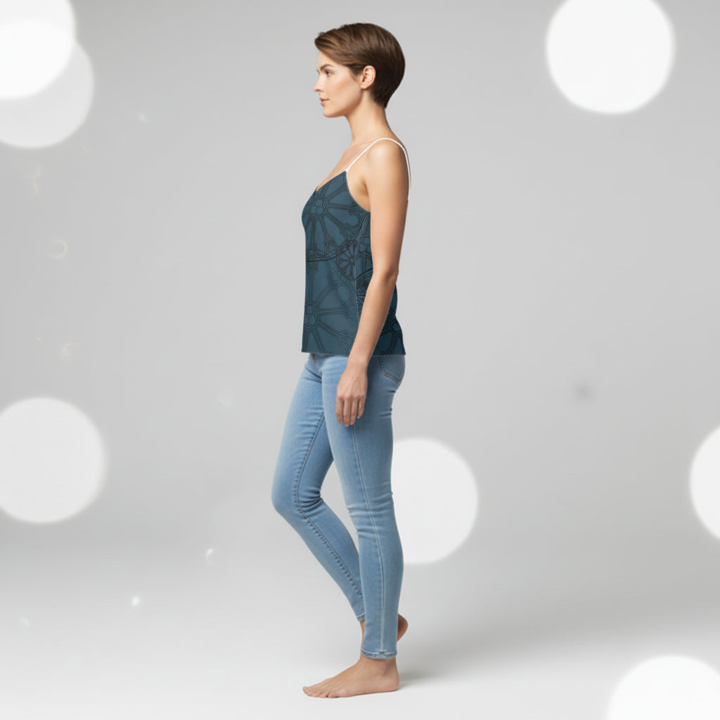 Teal Rose Window Camisole