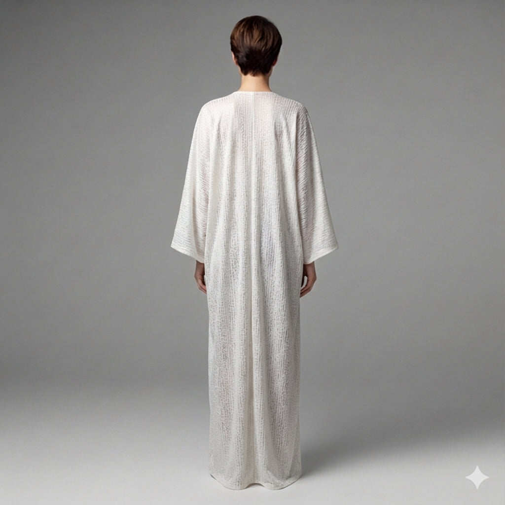 Abaya with Kimono Sleeves in Ecovero Viscose Crepe