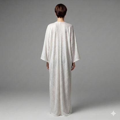 Abaya with Kimono Sleeves in Ecovero Viscose Crepe