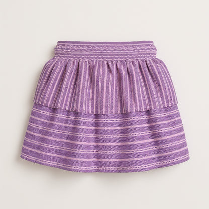 Smocked Ruffle Skirt in Lightweight Cotton