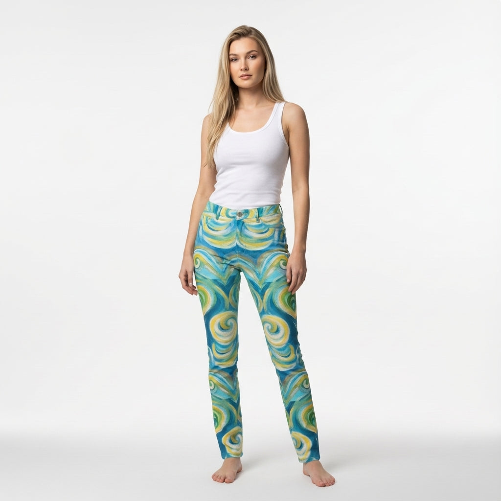 Skinny Jeans Sea Swirls