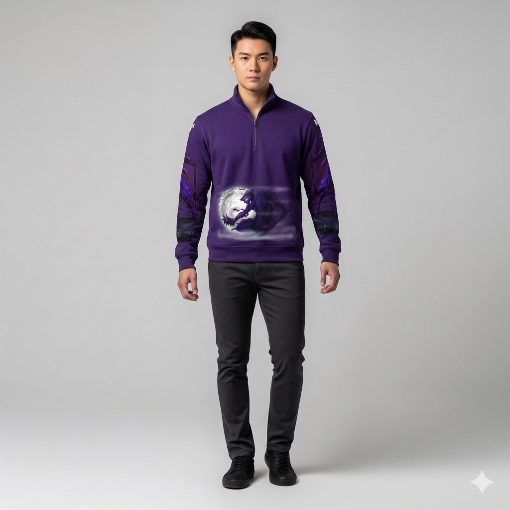 Tailored Quarter-Zip Sweatshirt – Midnight Hunter