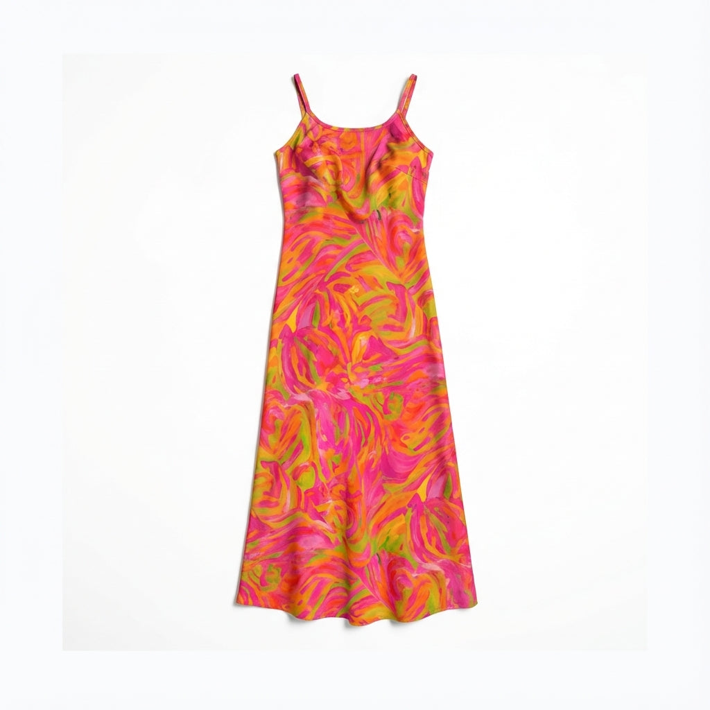 Bias Slip Dress Pink Noodles