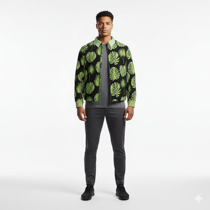 Men's Tropical Print Golf Jacket