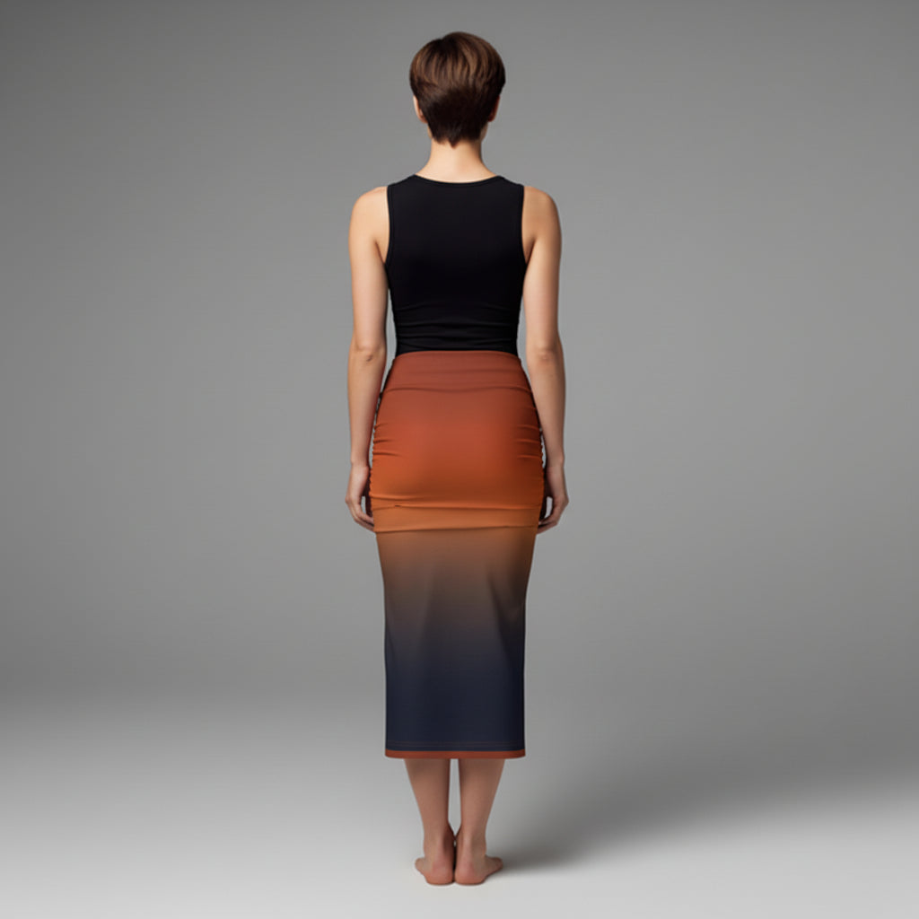 Odyssey Ombre Bodycon Midi Skirt
