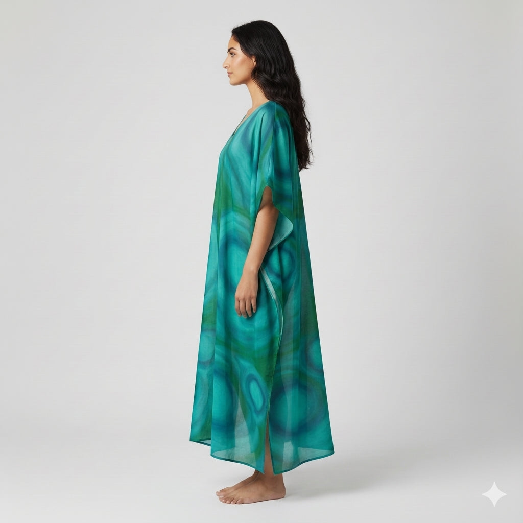 Caftan Indigo Child - Lightweight Organic Cotton Voile