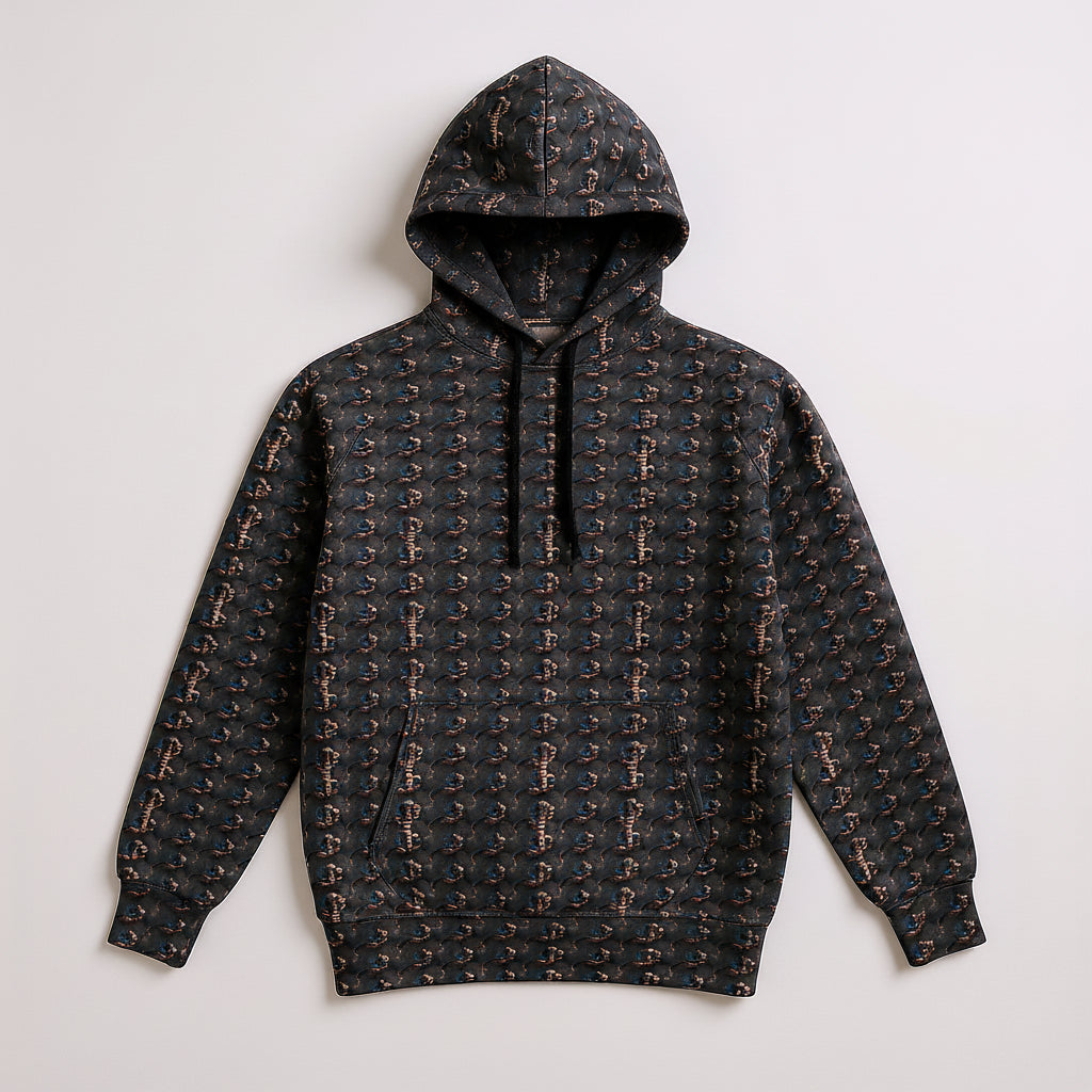 Coiled Cobra Hoodie – Half Raglan Sweatshirt Hoodie