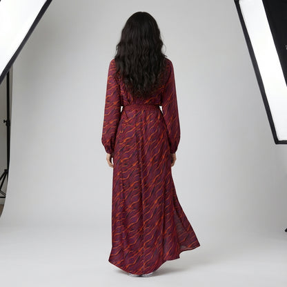 Kimono Sleeve Abaya in Lightweight Viscose Ecovero Rayon Crepe