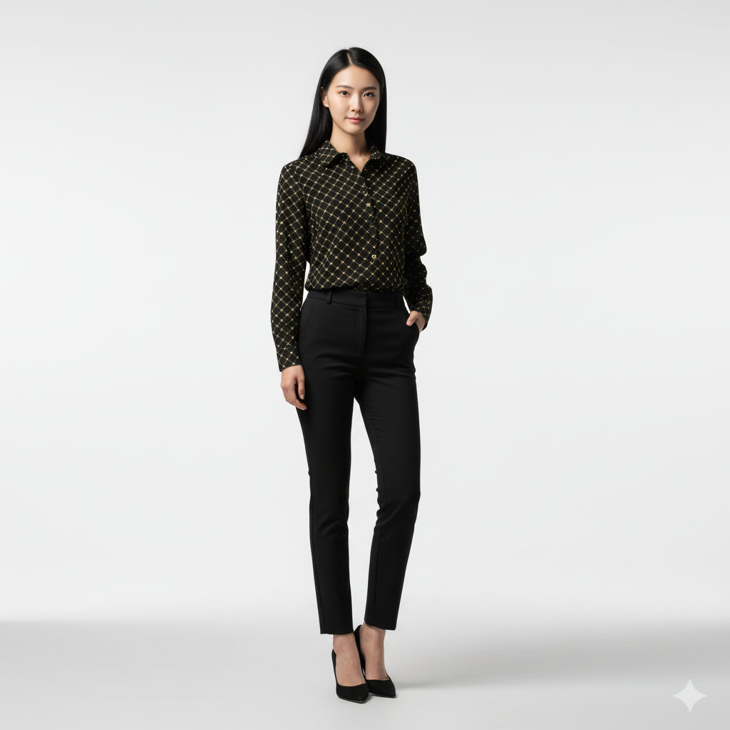 Button Front Shirt in Soft-Structured Linen