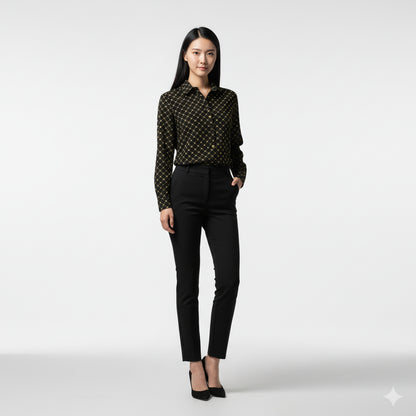 Button Front Shirt in Soft-Structured Linen