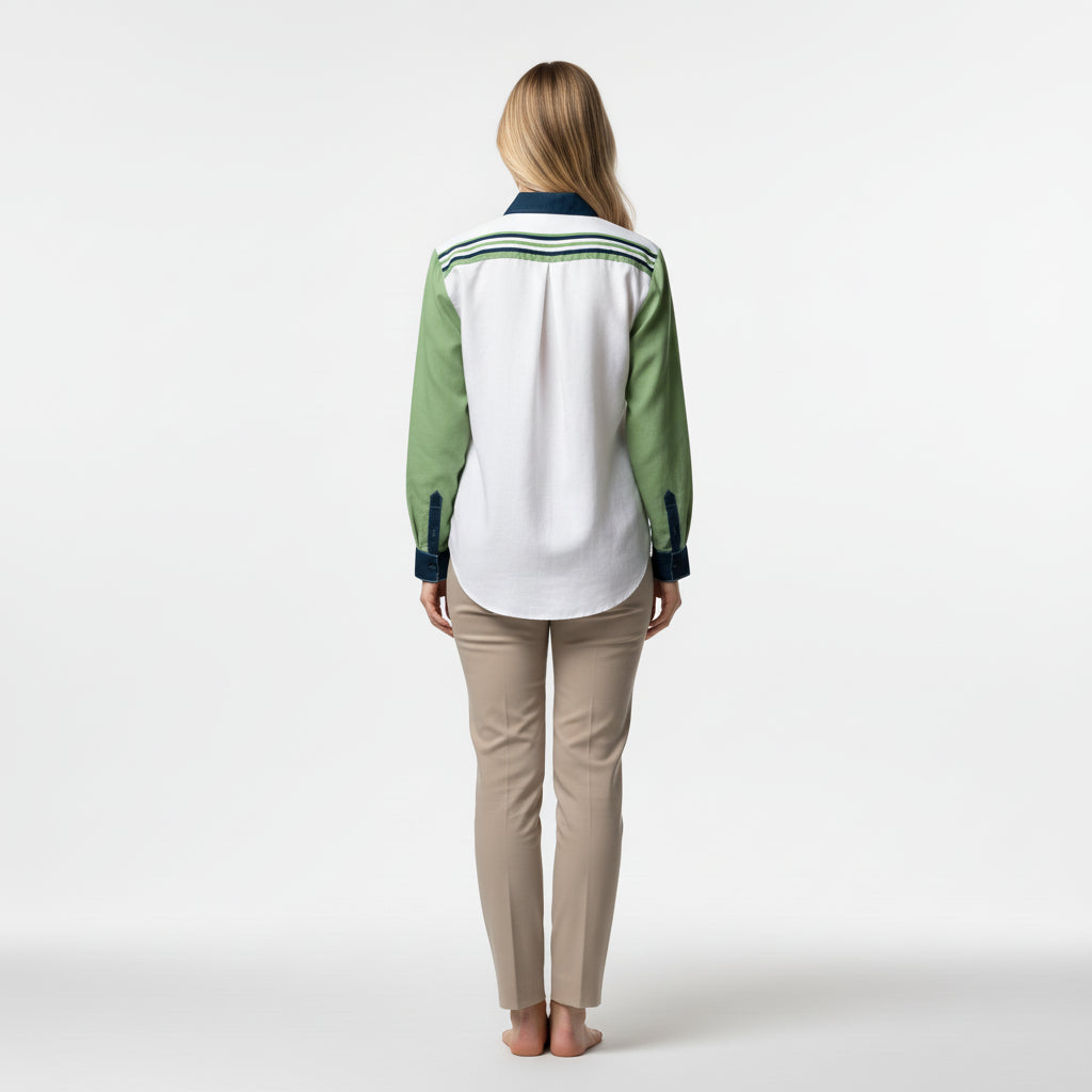 Striped Button Front Shirt