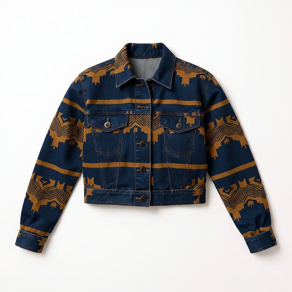 Zayna Cropped Denim Jacket