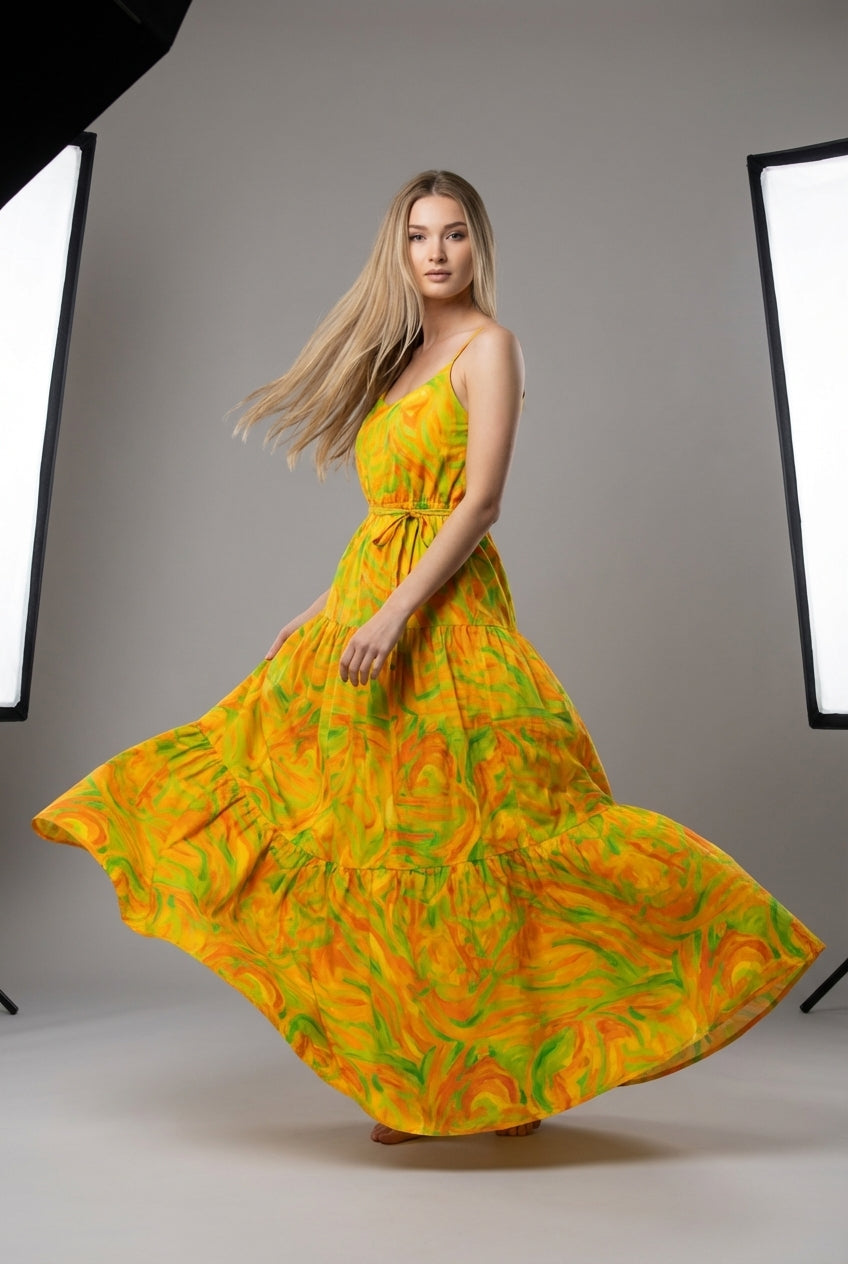 Maxi Dress Fruity Noodles
