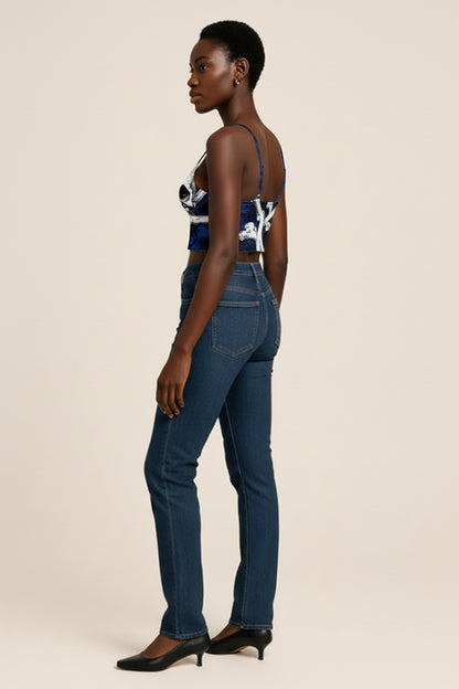 Blue Skeletittie Bralette