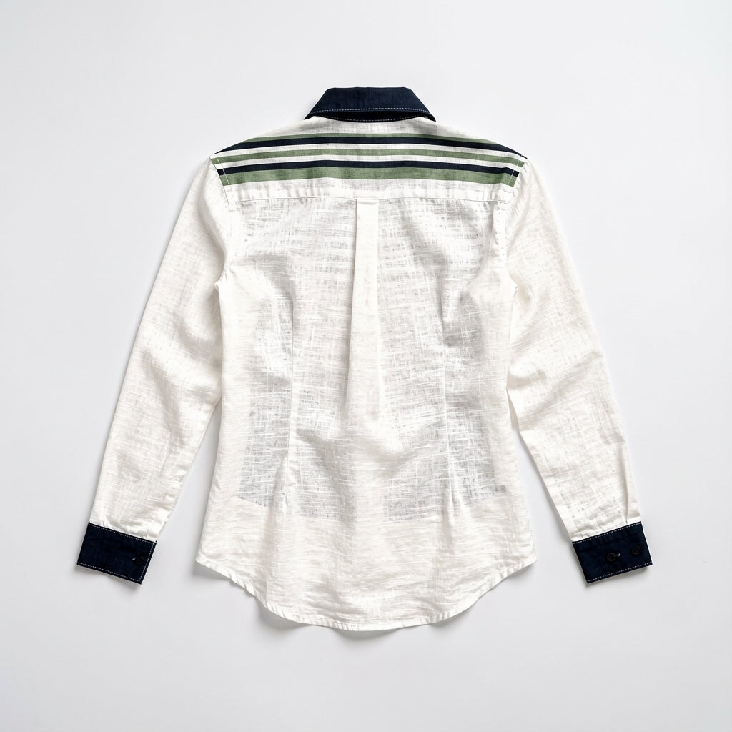 Striped Button Front Shirt