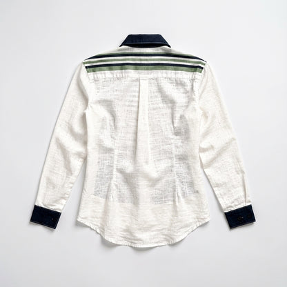 Striped Button Front Shirt