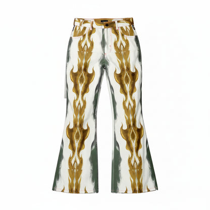 Cheyenne Wetern Printed Bell Bottom Jeans