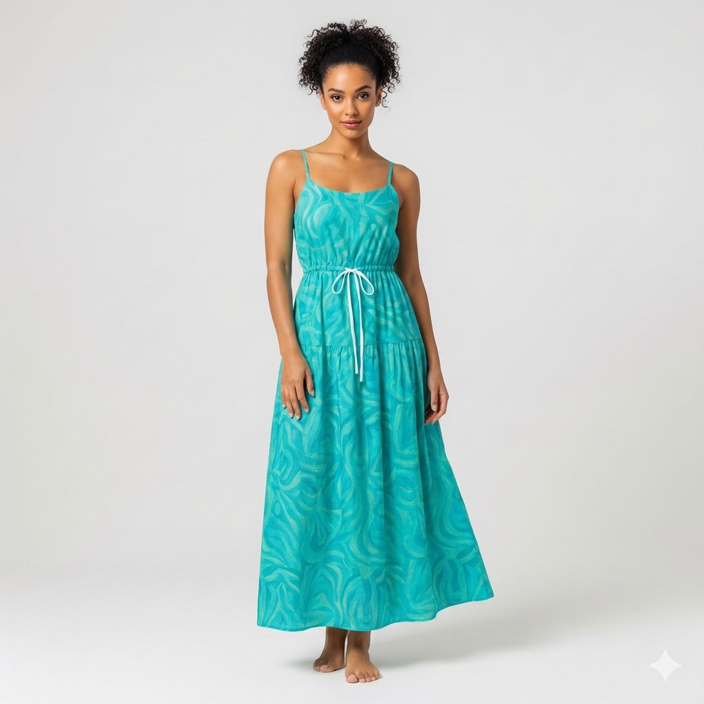 Maxi Dress Turquoise Noodles