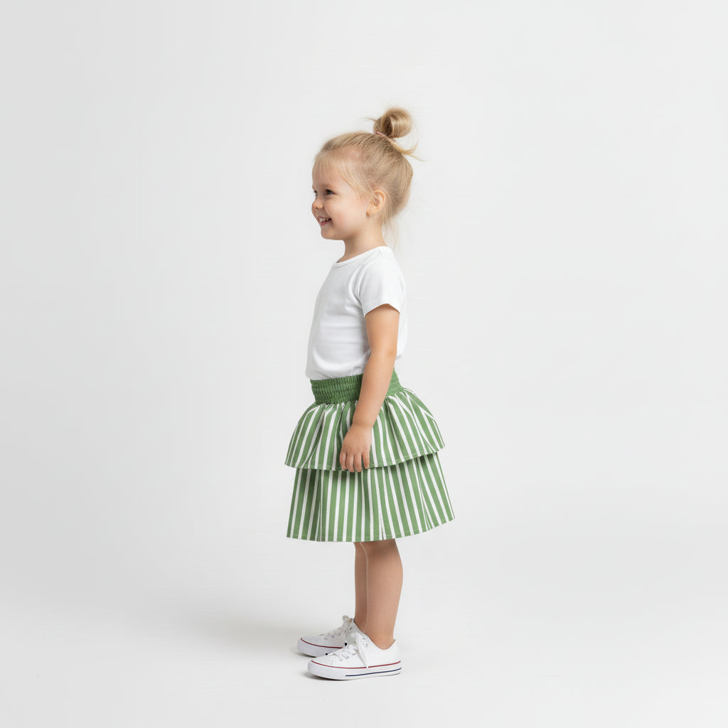 Smocked Ruffle Skirt 