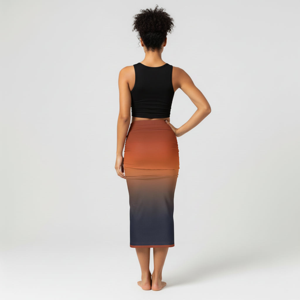 Odyssey Ombre Bodycon Midi Skirt