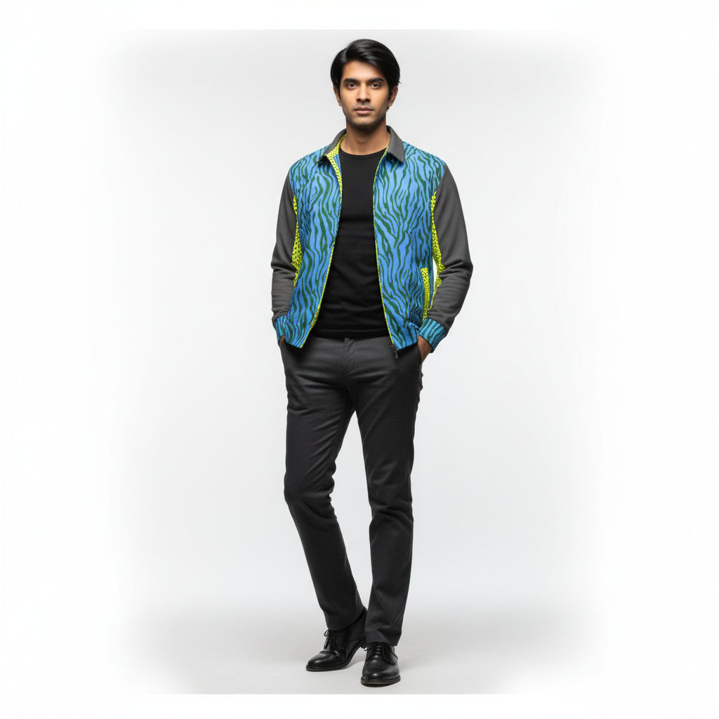 Men's Blue Zebra Golf Jacket