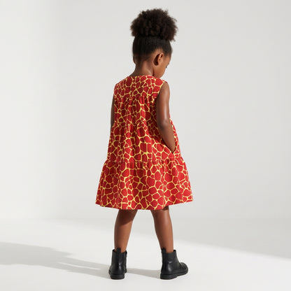 Ruffle Dress without Lining in Lightweight Cotton Poplin