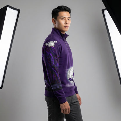 Tailored Quarter-Zip Sweatshirt – Midnight Hunter