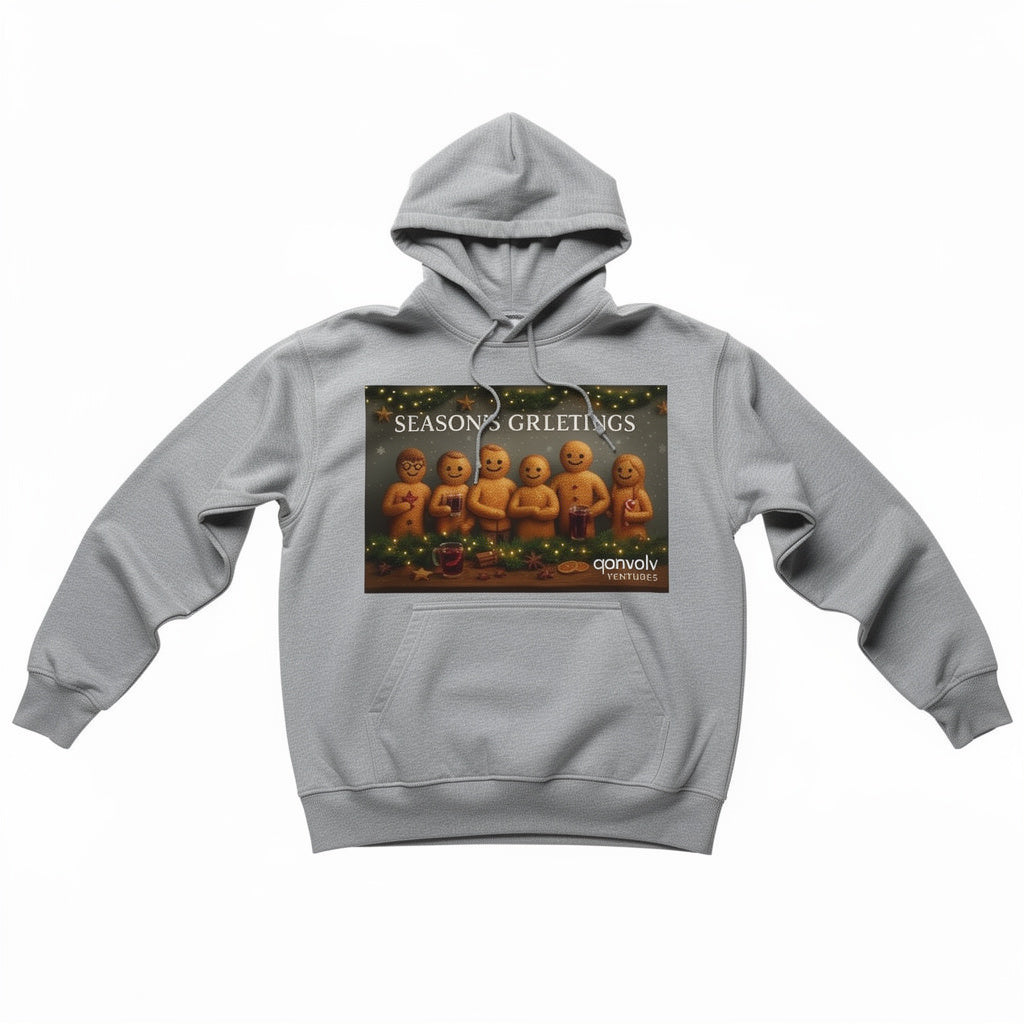 Basic Hoodie with Festive Gingerbread Print