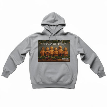 Basic Hoodie with Festive Gingerbread Print