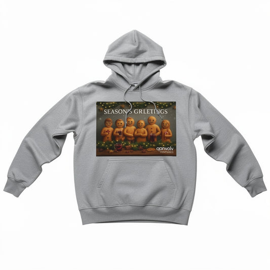 Basic Hoodie with Festive Gingerbread Print