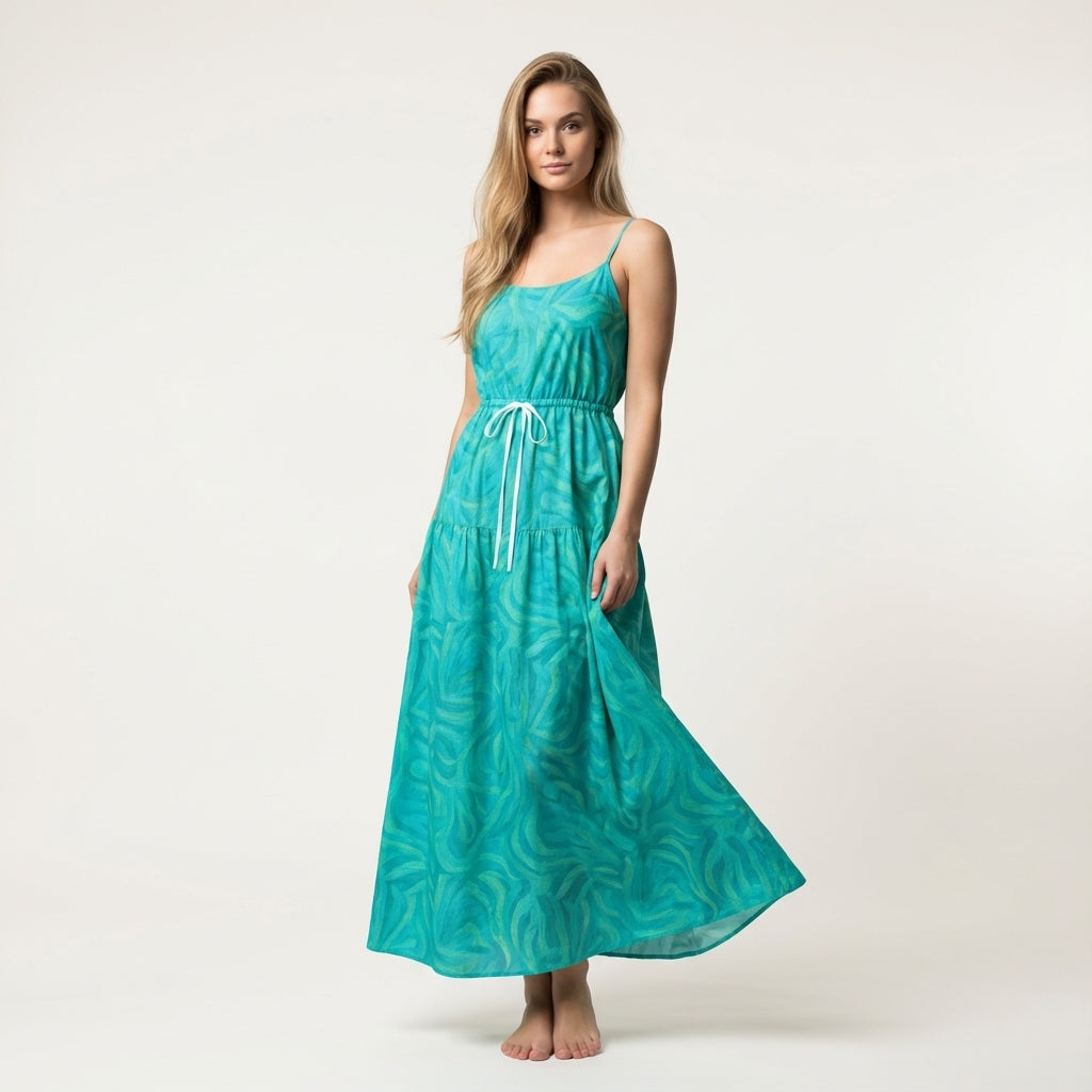 Maxi Dress Turquoise Noodles