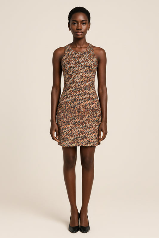 Racerback Tank Mini Dress in Cotton-Spandex Lightweight Jersey