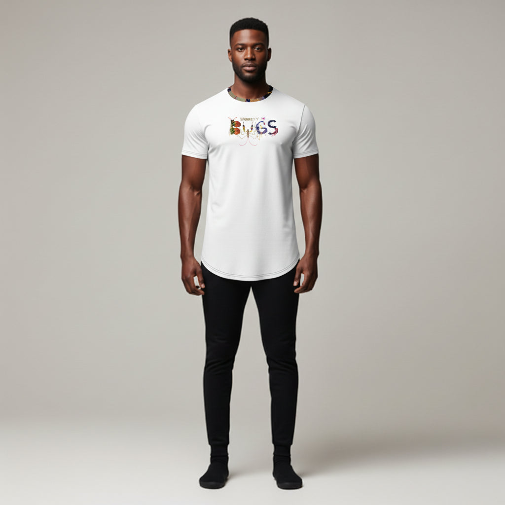 Shoosty Bugs Fitted T-Shirt with Shaped Hem