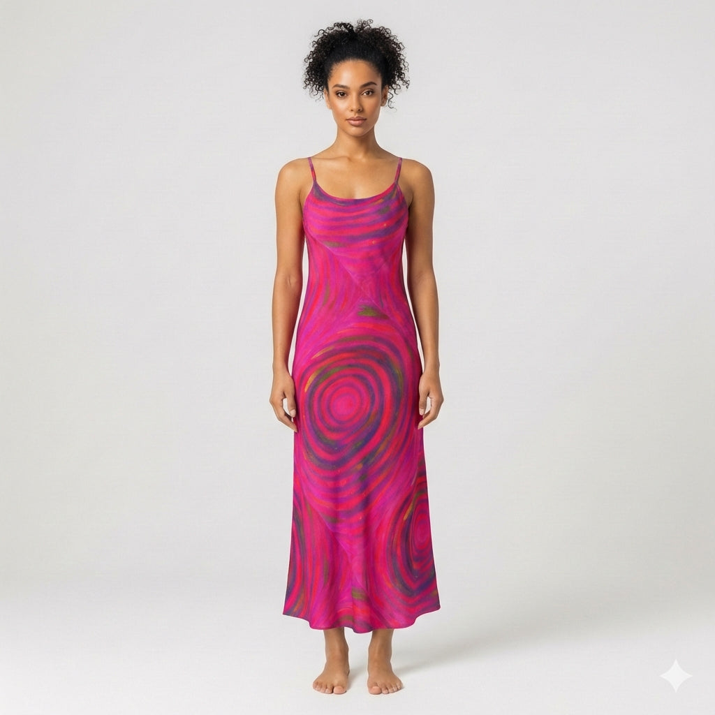 Bias Slip Dress Hot Pink Dream
